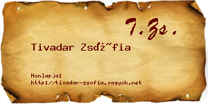 Tivadar Zsófia névjegykártya